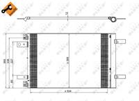 Condensor, airconditioning EASY FIT NRF, u.a. für DS, Peugeot, Citroën, Opel, Vauxhall