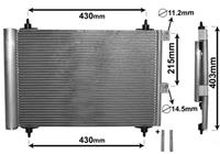 vanwezel Condensor, airconditioning VAN WEZEL, u.a. für Citroën, Peugeot