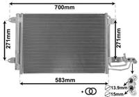 vanwezel Condensor, airconditioning VAN WEZEL, u.a. für VW, Skoda, Seat, Audi