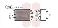 vanwezel Intercooler, inlaatluchtkoeler VAN WEZEL, Inbouwplaats: Links, u.a. für VW, Skoda, Audi