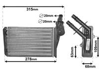 vanwezel Wärmetauscher, Innenraumheizung Van Wezel 43006228