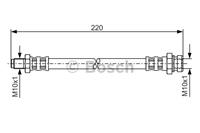 BOSCH Bremsschläuche MITSUBISHI 1 987 476 345 BH1439,MB238157,MB857527 Bremsschlauch MB857542,MR129745