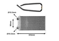 vanwezel Kachelradiateur, interieurverwarming VAN WEZEL, u.a. für Renault, Opel, Nissan