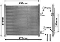 vanwezel Condensor, airconditioning VAN WEZEL, u.a. für Ford