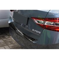 Zwart RVS Achterbumperprotector Skoda Superb III Combi 2015-Ribs'