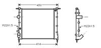 renault RADIATEUR BENZINE 1.2 8V zonder AIRCO 12/98+