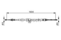 BOSCH Handbremsseil 1 987 477 980 Bremsseil,Seilzug Feststellbremse NISSAN,MICRA III K12,MICRA C+C K12