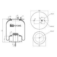 febibilstein Federbalg, Luftfederung Vorderachse beidseitig Febi Bilstein 101345