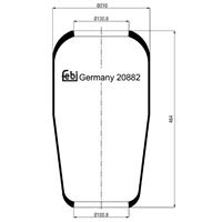 febibilstein Federbalg, Luftfederung Febi Bilstein 20882