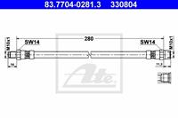 Bremsschlauch | ATE (83.7704-0281.3)