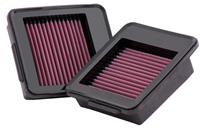 K&N vervangingsfilter passend voor Nissan GT-R 3.8L-V6 2009-2012 (2 per box) (33-2413) 332413