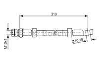 BOSCH Bremsschläuche 1 987 476 464 Bremsschlauch OPEL,CHEVROLET,SAAB,ASTRA F CC 53_, 54_, 58_, 59_,ASTRA F Caravan 51_, 52_,CALIBRA A 85_