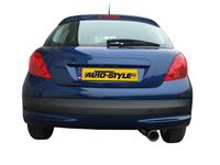 100% RVS Sportuitlaat Peugeot 207 1.4 16v (90pk) 2006- 102mm