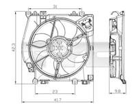 TYC Lüfter 828-0001 Elektrolüfter,Hochleistungslüfter RENAULT,NISSAN,CLIO III BR0/1, CR0/1,TWINGO II CN0_,MODUS / GRAND MODUS F/JP0_