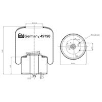 febibilstein Federbalg, Luftfederung Vorderachse Febi Bilstein 49198