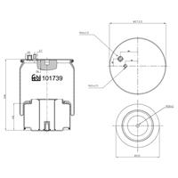 febibilstein Federbalg, Luftfederung Hinterachse Febi Bilstein 101739