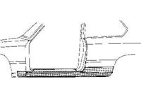 Oversizedeel Bmw 3 E21 75/83 Dorpel 2d