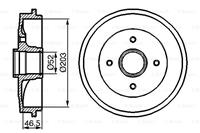 BOSCH Bremstrommel 0 986 477 124  PEUGEOT,CITROËN,206 Schrägheck 2A/C,106 II 1,206 Van,106 Van 1_,SAXO S0, S1,SAXO Hatchback van S3_