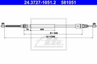 Seilzug, Feststellbremse hinten links ATE 24.3727-1051.2