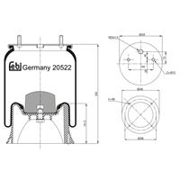 febibilstein Federbalg, Luftfederung Febi Bilstein 20522