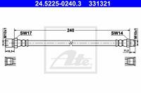 Bremsschlauch Hinterachse ATE 24.5225-0240.3