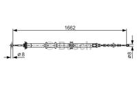 Seilzug, Feststellbremse links Bosch 1 987 482 206