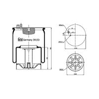 febibilstein Federbalg, Luftfederung Hinterachse Febi Bilstein 39153