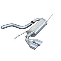 100% RVS Sportuitlaat Volkswagen Golf VI 1.4 TSi (122pk) 2008- 2x80mm Racing