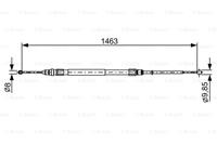 BOSCH Handbremsseil 1 987 482 492 Bremsseil,Seilzug Feststellbremse BMW,1 F20,1 F21,2 Coupe F22,2 Cabriolet F23