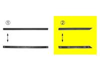 Volkswagen SIERLIJST ACHTERSCHERM RECHTS 2/3-deurs ZWART 53 MM