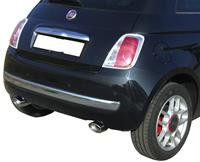 100% RVS Dubbele Sportlaat Fiat 500 1.4 16v (100pk) 2007- 120x80mm