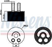 NISSENS Ölkühler 90935 Ölkühler, Motoröl OPEL,RENAULT,NISSAN,MOVANO Kasten F9,MOVANO Combi J9,MOVANO Pritsche/Fahrgestell U9, E9,MOVANO Kipper H9