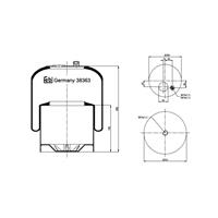 febibilstein Federbalg, Luftfederung Hinterachse beidseitig Febi Bilstein 38363