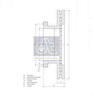 dtspareparts Bremsscheibe DT Spare Parts 10.24107