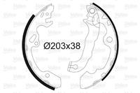 VALEO Bremsbacken 562648 Trommelbremsbacken,Bremsbackensatz FORD,FOCUS (DAW, DBW),FOCUS Kombi (DNW),FOCUS Stufenheck (DFW)