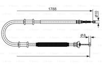 Seilzug, Feststellbremse links Bosch 1 987 482 590