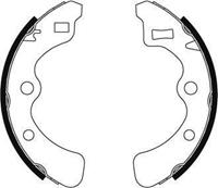 A.B.S. Bremsbacken 8555 Trommelbremsbacken,Bremsbackensatz HONDA,TRIUMPH,JAZZ I AA,CIVIC I Hatchback SB,PRELUDE I Coupe SN,CIVIC II Schrägheck SS, SL