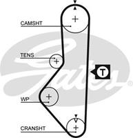 GATES Zahnriemen 5086 Steuerriemen MAZDA,626 III GD,626 III Hatchback GD,626 III Coupe GD,626 II GC,626 II Hatchback GC,B-SERIE UF,626 II Coupe GC
