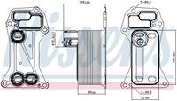 NISSENS Ölkühler 90901 Ölkühler, Motoröl BMW,3 Touring E91,3 E90,5 Touring F11,5 F10, F18,X5 E70,3 Coupe E92,3 Cabriolet E93,7 F01, F02, F03, F04