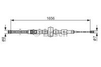 Seilzug, Feststellbremse links Bosch 1 987 477 429