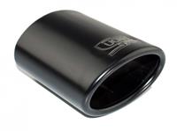 Ulter Sport uitlaatsierstuk ovaal/schuin 95 x 65 mm Ø40 55 mm 120 mm RVS zwart