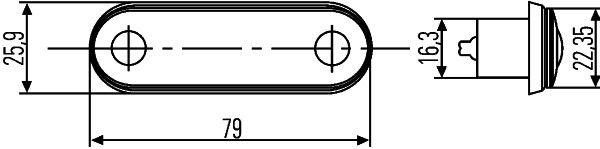 HELLA Seitenmarkierungsleuchte 2PS 959 788-002
