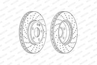 FERODO Bremsscheiben DDF2464C Scheibenbremsen,Bremsscheibe MERCEDES-BENZ,B-CLASS W246, W242,A-CLASS W176,CLA Coupe C117,GLA-CLASS X156