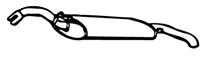 WALKER Endschalldämpfer VW 08349 191253609G,191253609H Endtopf,Auspuff Endtopf,Nachschalldämpfer,ESD