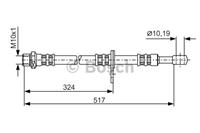 BOSCH Bremsschläuche 1 987 481 140 Bremsschlauch SUBARU,IMPREZA Stufenheck GD,LEGACY IV Station Wagon BL, BP, B13_,IMPREZA Schrägheck GR, GH, G3