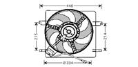 ford KOELVENTILATOR COMPLEET met AIRCO 1865746