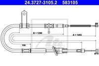 Seilzug, Feststellbremse hinten links ATE 24.3727-3105.2