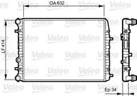 Valeo Wasserkühler 732864 Kühler,Motorkühler VW,SKODA,SEAT,POLO 9N_,FOX 5Z1, 5Z3,POLO Stufenheck 9A4,FABIA Combi 6Y5,FABIA,FABIA 6Y2,FABIA Combi