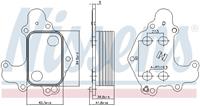 NISSENS Ölkühler 90968 Ölkühler, Motoröl OPEL,PEUGEOT,CITROËN,CROSSLAND X,GRANDLAND X A18,208,5008,3008,PARTNER Tepee,2008,PARTNER Kasten,308 II
