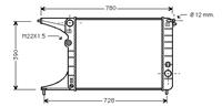 opel RADIATEUR BENZINE 2.0 MT zonder AIRCO